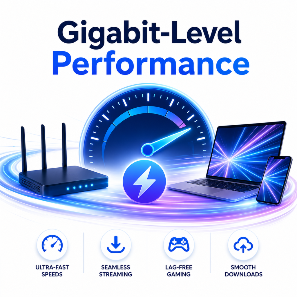 Gigabit-level-perfomance